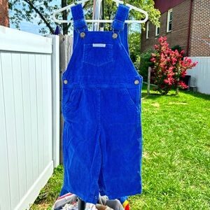 VINTAGE LITTLE ONES BLUE CORDUROY OVERALLS SIZE 24 MONTHS 100% COTTON ADORABLE